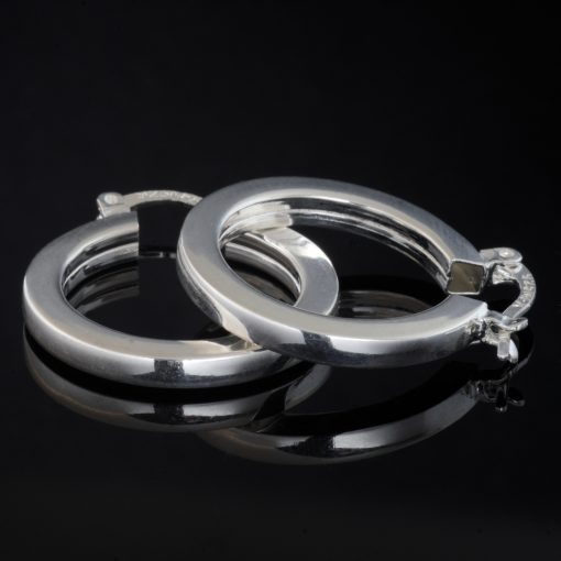 Aro Susan: Örhängen sterling silver, cirkel med glansig finish