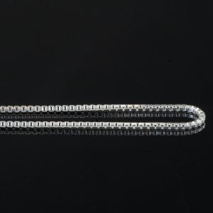 Ara - Halsband sterling silver, små fyrkantiga länkar