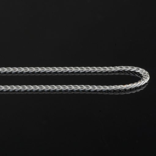 Pollux - Halsband sterling silver, platta fläta
